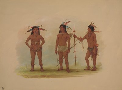Trzech mężczyzn z Omagua, 18541869. autorstwa George Catlin