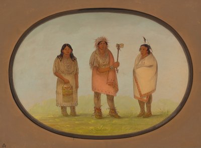 Trzej Indianie Piankeshaw, 18611869. autorstwa George Catlin
