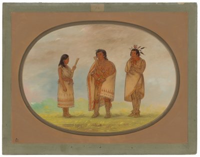 Trzej Indianie Potawatomi autorstwa George Catlin