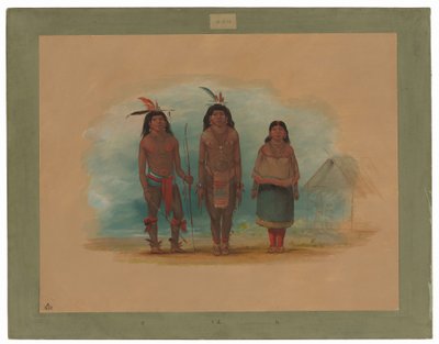 Trzej Indianie Taruma autorstwa George Catlin