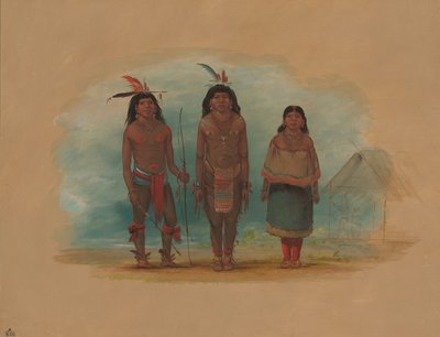 Trzej Indianie Taruma, 18541869. autorstwa George Catlin
