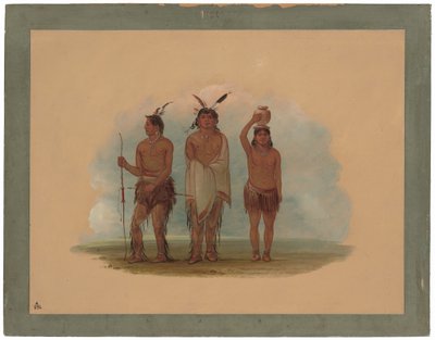 Trzej Indianie Walla Walla autorstwa George Catlin