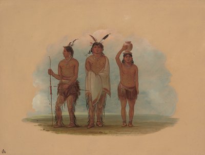 Trzej Indianie Walla Walla, 18551869. autorstwa George Catlin