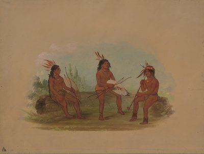 Trzech młodych mężczyzn Chinook, 18551869. autorstwa George Catlin