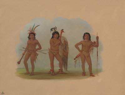 Trzej Indianie Zurumati, 18541869. autorstwa George Catlin
