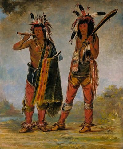 Dwóch młodych mężczyzn autorstwa George Catlin