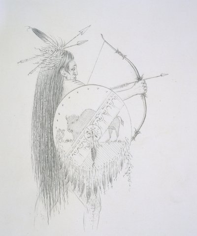Un-ka-ka Ha-hon-she-kaw (długie paznokcie) 1852 autorstwa George Catlin