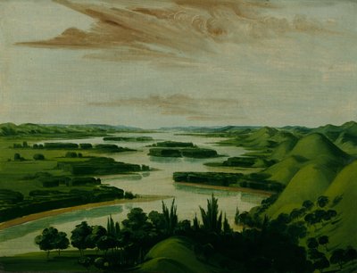 Widok z grobu Floyda, 1300 mil nad St. Louis autorstwa George Catlin