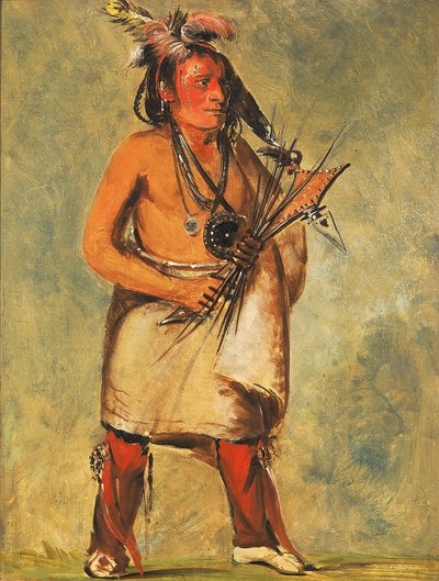 Wa-kon-chásh-kaw, Ten, który przybywa na grzmocie autorstwa George Catlin