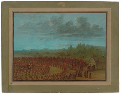 Taniec wojenny Saukies autorstwa George Catlin