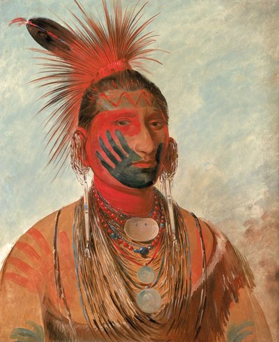 Wash-ka-mon-ya, Szybki Tancerz, Wojownik, 1844-1845. autorstwa George Catlin