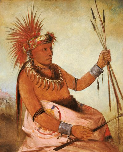Wos-cóm-mun, zajęty człowiek, odważny, 1832. autorstwa George Catlin