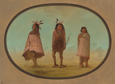 Yntah Medicine Man, wojownik i kobieta, 18551869. autorstwa George Catlin