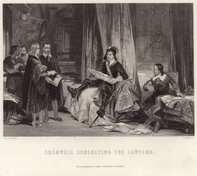 Cromwell konsultuje się z prawnikami autorstwa George Cattermole
