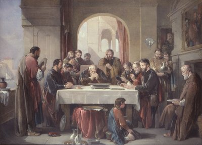 Łaska w refektarzu autorstwa George Cattermole