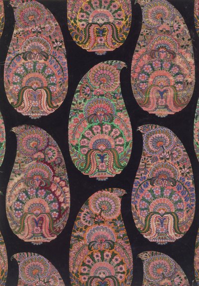 Projekt tkaniny na szale Paisley, ok. 1871 r. autorstwa George Charles Haite