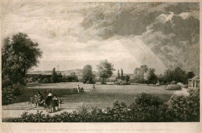 Widok z tyłu z rezydencji Josepha Wilsona, Highbury Hill autorstwa George Childs