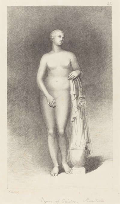 Wenus z Cnidos przez Praksytelesa autorstwa George Childs after John Flaxman