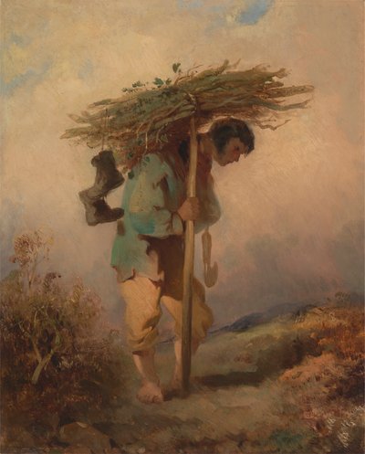 Mężczyzna niosący fagoty autorstwa George Chinnery