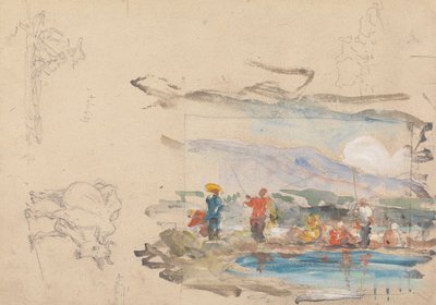 Basen z figurami autorstwa George Chinnery