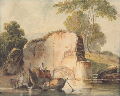 Scena rzeczna autorstwa George Chinnery
