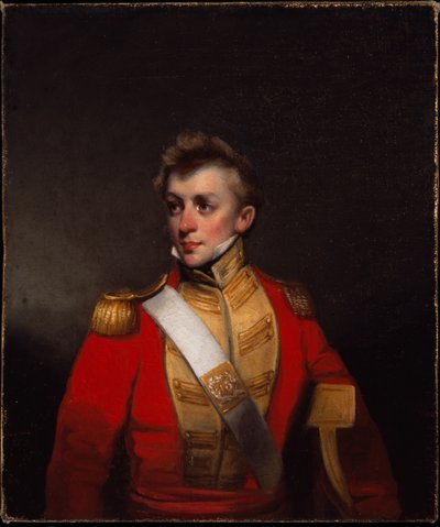 Niezidentyfikowany oficer 13. Bombaju Native Piechoty, 1824 ok autorstwa George Chinnery