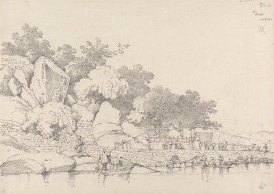 Lap House, Wewnętrzny Port, Makau autorstwa George Chinnery