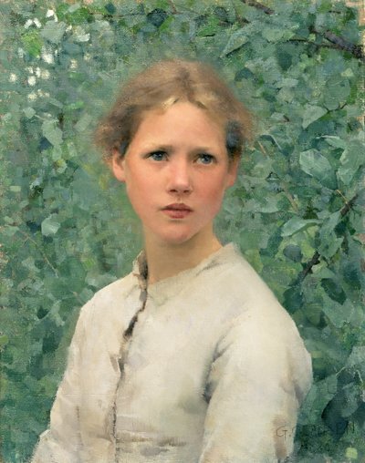 Głowa dziewczyny autorstwa George Clausen
