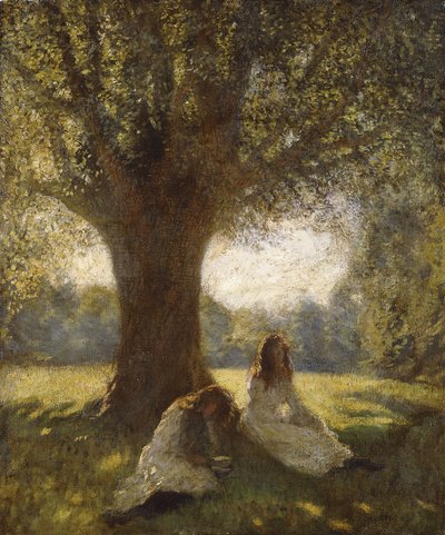 Zacieniona plama, ok.1920 (olej na płótnie) autorstwa George Clausen