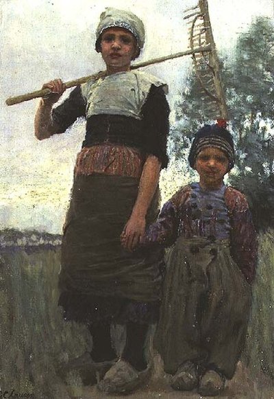 Little Haymakers, Holandia Północna autorstwa George Clausen