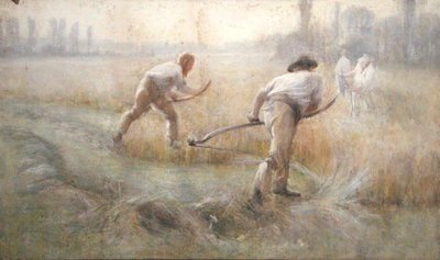 Kosa (akwarela na papierze) autorstwa George Clausen