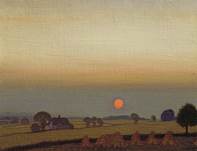 Zachód słońca, ok. 1920 autorstwa George Clausen