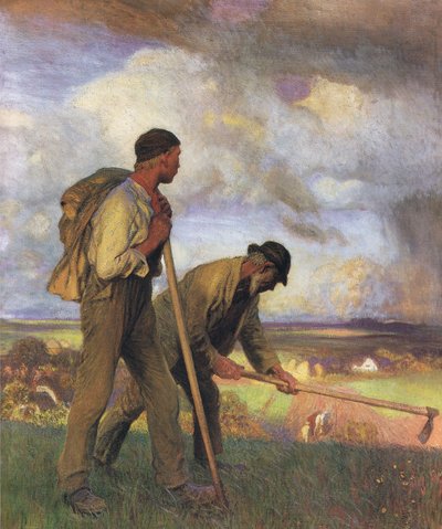 Chłopiec i mężczyzna autorstwa George Clausen