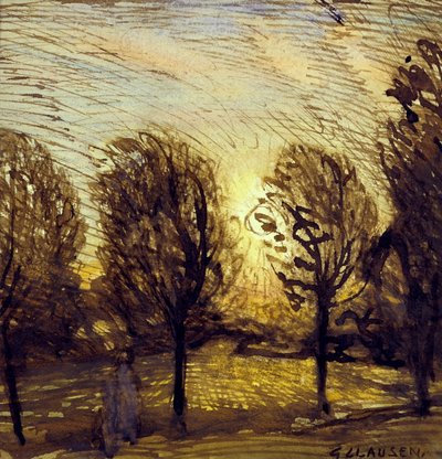 Bez tytułu [Badanie drzew] (akwarela) autorstwa George Clausen
