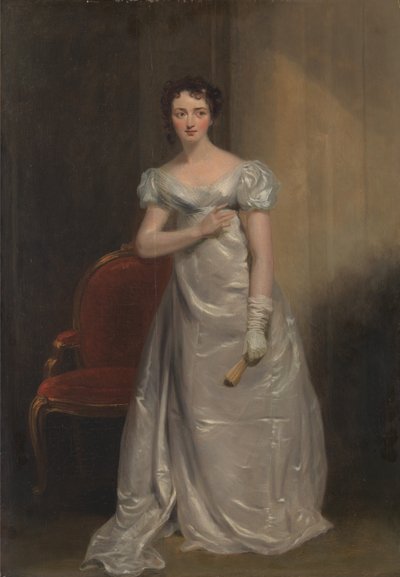 Harriet Smithson jako panna Dorillon w filmie "Wives as They Were, and Maids as They Are" autorstwa Elizabeth Inchbald autorstwa George Clint