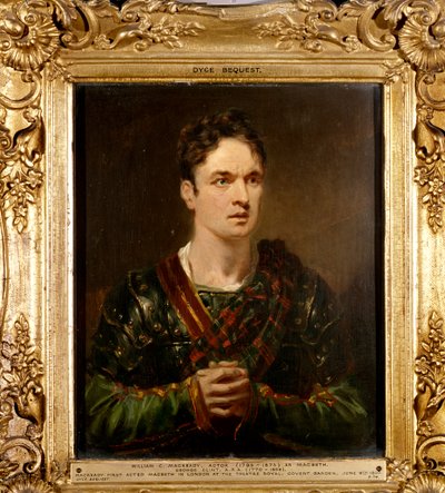 William Macready jako Makbet, ok.1820 autorstwa George Clint