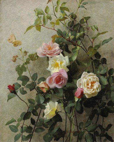 Róże na ścianie, 1877 autorstwa George Cochran Lambdin