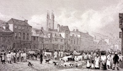 Rynek Smithfield, Londyn, ok. 1830 r. autorstwa George Cooke