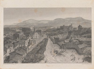Forum Romanum z Wieży Kapitolu autorstwa George Cooke