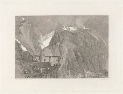 Zamek Tintagel w Kornwalii autorstwa George Cooke