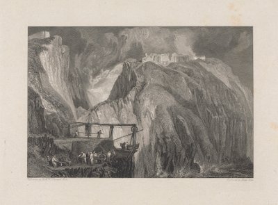 Zamek Tintagel w Kornwalii autorstwa George Cooke