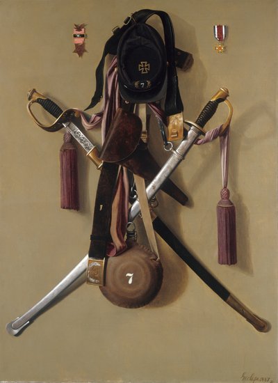 Insygnia wojny domowej majora Levi Gheen McCauley, 1887 autorstwa George Cope