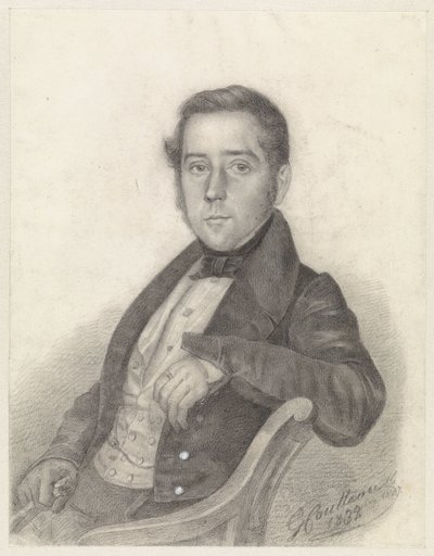 Portret siedzącego dżentelmena autorstwa George Coutteau
