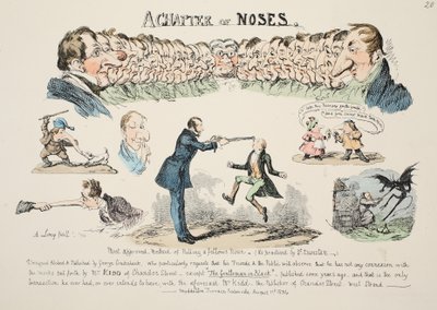 Kapituła Nosów, wyd. 1834 (grawerowanie ręcznie kolorowane) autorstwa George Cruikshank