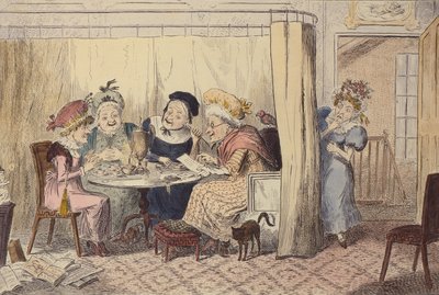 „Ciekawy Junto oczerniających elfów lub słuchaczy rzadko słyszeli o sobie dobro”, 1835 autorstwa George Cruikshank