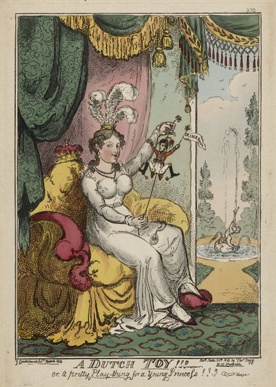 Holenderska zabawka!!! lub Ładna Zabawka dla Młodej Księżniczki!!! Huzza, marzec 1814, opublikowany 20 czerwca autorstwa George Cruikshank