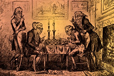 Gra w szachy autorstwa George Cruikshank