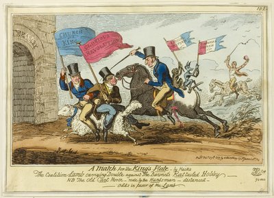 Mecz o Królewską Płytę - Hacki autorstwa George Cruikshank