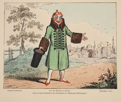 Wszystkie światy w Paryżu!, wyd. 1815 (grawerowanie ręcznie kolorowane) autorstwa George Cruikshank