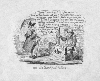 Niewdzięczny człowiek, 1829 autorstwa George Cruikshank